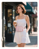 BAGSMART Fanny Packs for Women Cross Body, Quilted Puffy Belt Bag with Pockets, Fashion Waist Packs for Traveling Hiking Camel