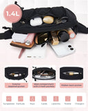 BAGSMART Fanny Packs for Women Small Belt Bag with Adjustable Strap Waist Pack for Running Workout Traveling Hiking, Black