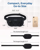 BAGSMART Fanny Packs for Women Small Belt Bag with Adjustable Strap Waist Pack for Running Workout Traveling Hiking, Black