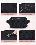 BAGSMART Fanny Packs for Women Small Belt Bag with Adjustable Strap Waist Pack for Running Workout Traveling Hiking, Black