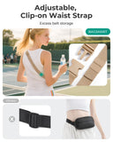 BAGSMART Fanny Packs for Women Two Way Zipper Belt Bag with Adjustable Strap, Puffy Fashion Waist Packs for Traveling Workout, Brown