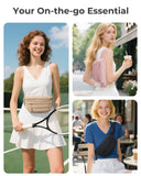 BAGSMART Fanny Packs for Women Two Way Zipper Belt Bag with Adjustable Strap, Puffy Fashion Waist Packs for Traveling Workout, Brown