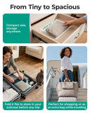 BAGSMART Foldable Travel Bag, 37L Duffle Bag for Travel, Expendable Carry on Weekender Duffel, Lightweight Personal Item Bag, Camel