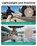 BAGSMART Foldable Travel Bag, 37L Duffle Bag for Travel, Expendable Carry on Weekender Duffel, Lightweight Personal Item Bag, Camel