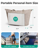 BAGSMART Foldable Travel Bag, 37L Duffle Bag for Travel, Expendable Carry on Weekender Duffel, Lightweight Personal Item Bag, Camel