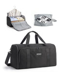 BAGSMART Garment Bag Duffle Bag for Travel Convertible 2 in 1 Suit Bag for Hanging Clothes Carry on Travel Bag with Shoes Bag,Shoulder Strap Weekender for Dresses, Coats, Shirts (Black)