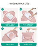 BAGSMART Garment Folder Packing Cubes for Travel, 4 Set Lightweight Travel Cubes for Wrinkle Free, Durable Suitcase Organizers Bag Set for Travel Essentials Baby Pink