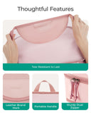 BAGSMART Garment Folder Packing Cubes for Travel, 4 Set Lightweight Travel Cubes for Wrinkle Free, Durable Suitcase Organizers Bag Set for Travel Essentials Baby Pink