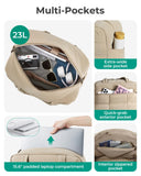 BAGSMART Gym Bag for Women, Carry on Travel Duffel Bag, Water - resistant Weekender with Shoe Compartment for Gym Travel Work, Desert, Medium