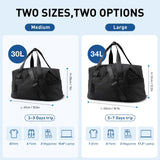 BAGSMART Gym Bag for Women, Carry on Weekender Overnight Bag, Travel Duffel Bags with Trolley Sleeve, Personal Item Travel Bag Tote Bag Workout Dance Bag(Black,Medium)