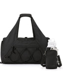 BAGSMART Gym Bag for Women, Lightweight Duffel with Shoe Compartment, Tote Bag with Wet Pocket for Yoga Travel, Black