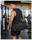 BAGSMART Gym Bag for Women & Men, Sports Travel Duffel Backpack with Shoe Compartment Laptop Compartment, Water Resistant Carry On Weekender Bag for Airplane, 35L/Black