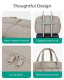 BAGSMART Gym Bag for Women, Personal Item Bag Puffer Duffle Bag, Weekender Overnight Bag Carry On Tote Bag for Travel, Camel