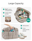 BAGSMART Gym Bag for Women, Personal Item Bag Puffer Duffle Bag, Weekender Overnight Bag Carry On Tote Bag for Travel, Camel