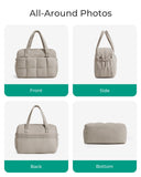BAGSMART Gym Bag for Women, Personal Item Bag Puffer Duffle Bag, Weekender Overnight Bag Carry On Tote Bag for Travel, Camel