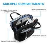 BAGSMART Laptop Bag, 15.6 Inch Briefcase Men, Lockable Computer Bag Work Bag, Water - Repellent Shoulder Messenger Bag Travel Office Business, Black
