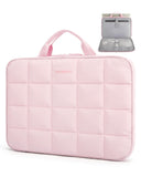BAGSMART Laptop Case with Handle, Puffy Laptop Sleeve Bag for Women, MacBook Case for Dell, HP, Lenovo, MacBook Air/Pro, 13-14 inch, Pink