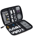 BAGSMART Large Electronics Travel Organizer Case, Tech Accessories Cord Storage Bag for Phone, Power Bank, SD Card, Cables, Black