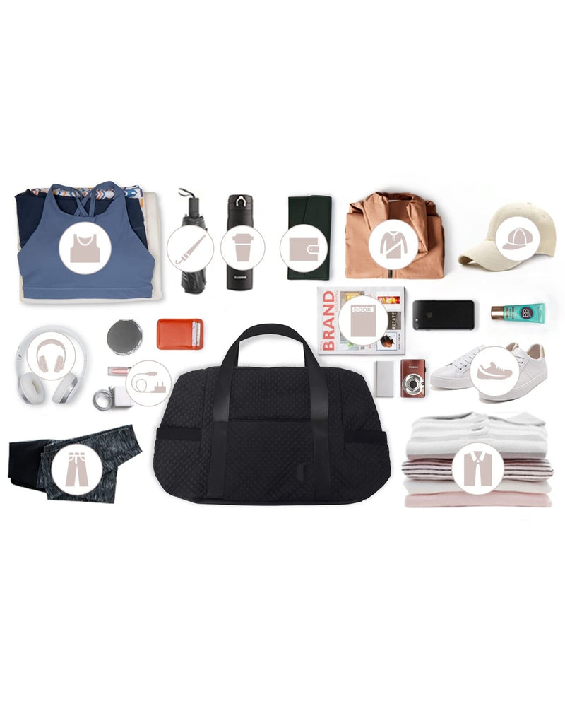 BAGSMART Large Gym Bag with Yoga Mat Buckle, Weekender Overnight Bag for Women, Travel Duffle Bag for Travel Essentials, Carry On Tote Bag Hospital Bag for Labor and Delivery