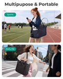 BAGSMART Large Tote Bag for Women, 32L Expandable Reusable Grocery Bag, Foldable Handbag for Shopping Gym College Overnight, Coffee