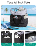 BAGSMART Large Tote Bag for Women, 32L Expandable Reusable Grocery Bag, Foldable Handbag for Shopping Gym College Overnight, Coffee