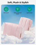 BAGSMART Makeup Bag Duo Set, Puffy Padded Travel Cosmetic Organizer with Slip - in Pockets, Large Toiletry Bag & Small Purse Pouch, Travel Essentials for Women, Black