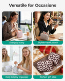 BAGSMART Makeup Bag Duo Set, Puffy Padded Travel Cosmetic Organizer with Slip - in Pockets, Large Toiletry Bag & Small Purse Pouch, Travel Essentials for Women, Black