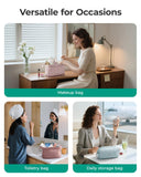 BAGSMART Makeup Bag Travel Toiletry Bag, Puffy Padded Make Up Bags for Women Makeup Organizer Case, Wide - open Pouch Purse Travel Essentials Toiletries Accessories Brushes, Pink