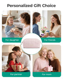 BAGSMART Makeup Bag Travel Toiletry Bag, Puffy Padded Make Up Bags for Women Makeup Organizer Case, Wide - open Pouch Purse Travel Essentials Toiletries Accessories Brushes, Pink