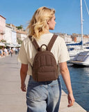 BAGSMART Mini Backpack for Women, Lightweight Puffer Small Backpack Purse, Quilted Casual Travel Daypack, Cute Water-Resistant Bookbag for Daily, Olive Green