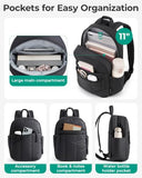 BAGSMART Mini Backpack for Women, Lightweight Small Backpack Purse, Black