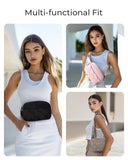 BAGSMART Puffy Fanny Packs for Women Crossbody Belt Bag with Adjustable Strap, Quilted Waist Pack Purse for Traveling Shopping Workout