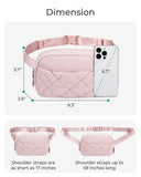 BAGSMART Puffy Fanny Packs for Women Crossbody Belt Bag with Adjustable Strap, Quilted Waist Pack Purse for Traveling Shopping Workout