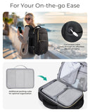 BAGSMART Rolling Backpack for Women, Wheeled Backpack with Packing Cube, Travel Back pack with Wheels, Carry On Suitcase Bag 17 Inch Large Roller Daypack, Champagne