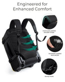 BAGSMART Rolling Backpack for Women, Wheeled Backpack with Packing Cube, Travel Back pack with Wheels, Carry On Suitcase Bag 17 Inch Large Roller Daypack, Champagne