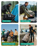 BAGSMART Rolling Duffle Bag with Wheels, Travel Duffel Luggage Bag for Men, Water Repellent Heavy Duty for Travel Camp, Black, Large, 70L