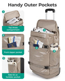 BAGSMART Rolling Duffle Bag with Wheels, Travel Duffel Luggage Bag for Men, Water Repellent Heavy Duty for Travel Camp, Black, Large, 70L