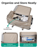 BAGSMART Rolling Duffle Bag with Wheels, Travel Duffel Luggage Bag for Men, Water Repellent Heavy Duty for Travel Camp, Black, Large, 70L