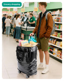 BAGSMART Rolling Duffle Bag with Wheels, Travel Duffel Luggage Bag for Women, Water Repellent Heavy Duty for Travel Camp, Grey, Medium, 48L