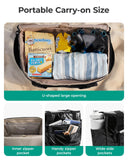 BAGSMART Rolling Duffle Bag with Wheels, Travel Duffel Luggage Bag for Women, Water Repellent Heavy Duty for Travel Camp, Grey, Medium, 48L