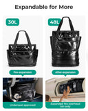 BAGSMART Rolling Duffle Bag with Wheels, Travel Duffel Luggage Bag for Women, Water Repellent Heavy Duty for Travel Camp, Grey, Medium, 48L