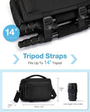 BAGSMART Small Camera Sling Bag for Photographers, Compact Camera Shoulder Bags for DSLR/SLR/Mirrorless Cameras, Waterproof Crossbody Camera Case with Tripod Holder, Black