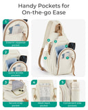 BAGSMART Small Crossbody Sling Bag for Men Women, Small Sling Backpack Shoulder Bag, Anti - Theft Chest Daypack