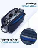 BAGSMART Toiletry Bag for Men, Large Travel Toiletry Organizer, Dopp Kit Water - resistant Shaving Bag for Toiletries Accessories - Nvay Blue