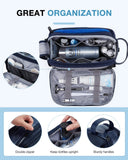 BAGSMART Toiletry Bag for Men, Large Travel Toiletry Organizer, Dopp Kit Water - resistant Shaving Bag for Toiletries Accessories - Nvay Blue