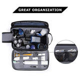 BAGSMART Toiletry Bag for Men, Travel Toiletry Organizer Dopp Kit Water - resistant Shaving Bag for Toiletries Accessories, Door Room Essentials, Black - medium