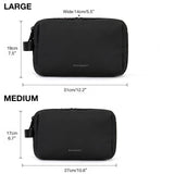 BAGSMART Toiletry Bag for Men, Travel Toiletry Organizer Dopp Kit Water - resistant Shaving Bag for Toiletries Accessories, Door Room Essentials, Black - medium