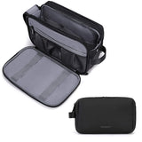 BAGSMART Toiletry Bag for Men, Travel Toiletry Organizer Dopp Kit Water - resistant Shaving Bag for Toiletries Accessories, Door Room Essentials, Black - medium