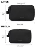 BAGSMART Toiletry Bag for Men, Travel Toiletry Organizer Dopp Kit Water - resistant Shaving Bag for Toiletries Accessories, Door Room Essentials,Black - large