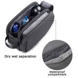 BAGSMART Toiletry Bag for Men, Travel Toiletry Organizer Dopp Kit Water - resistant Shaving Bag for Toiletries Accessories, Door Room Essentials,Grey - medium